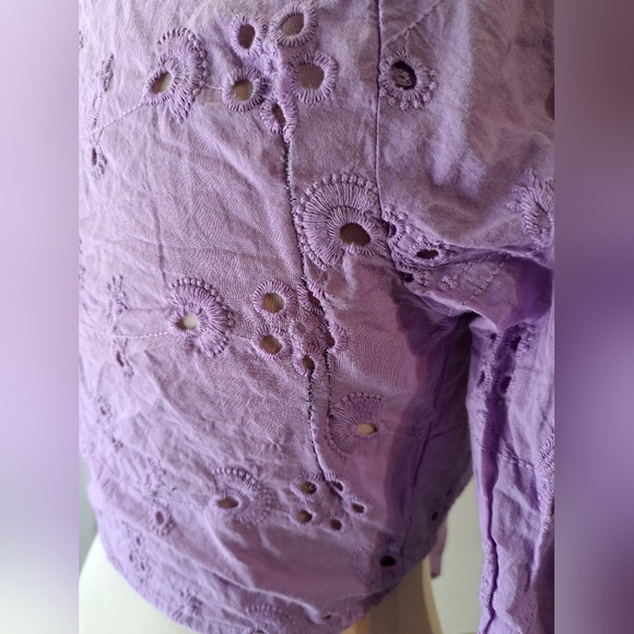 Ashley Park Lavender Eyelet Top - Picture 9 of 10